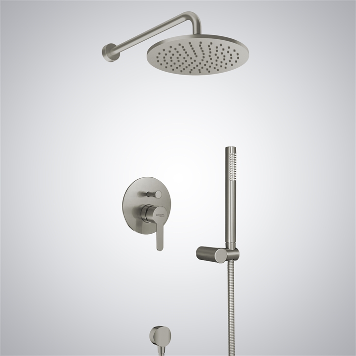 Fontana Brushed Nickel Wall Mounted Luxury Shower Set