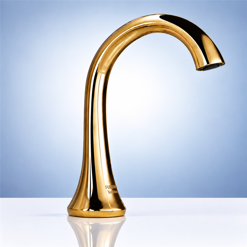 Fontana Gold Touchless Commercial Restroom Sensor Faucet