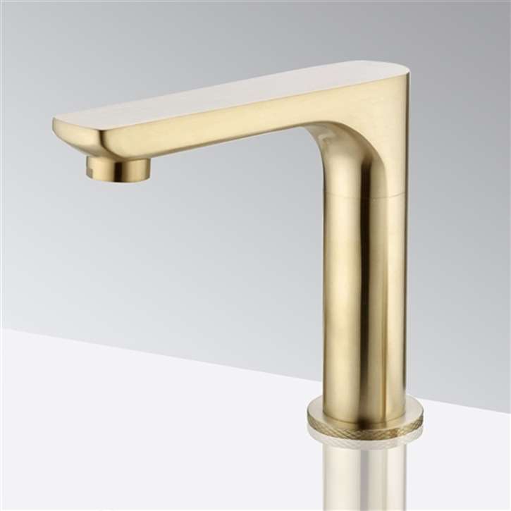 Gold Touchless Bathroom Sink Faucet