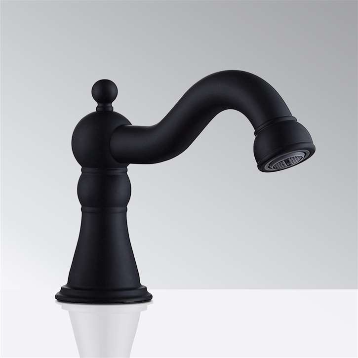Fontana Commercial Matte Black Touch less Automatic Sensor Hands Free Faucet