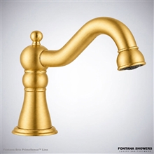 Leo Commercial Restroom Brushed Gold Touchless Faucet