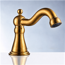 Leo Commercial Restroom Brushed Gold Touchless Faucet