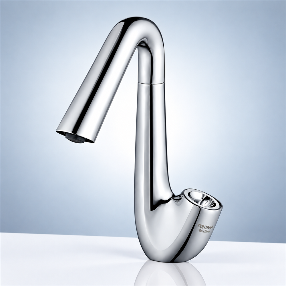 Fontana Carpi Commercial Deck Mount Chrome Touchless Faucet