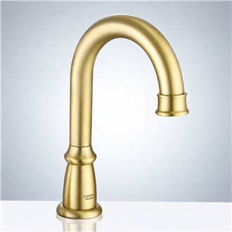 Leo Brushed Gold Commercial Automatic Touchless Sensor  Faucet