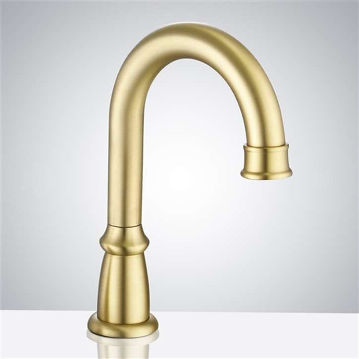 Best Industrial Touchless Faucets for Public Restrooms, Fontana Commercial Brushed Gold Automatic Sensor Hands Free Faucet
