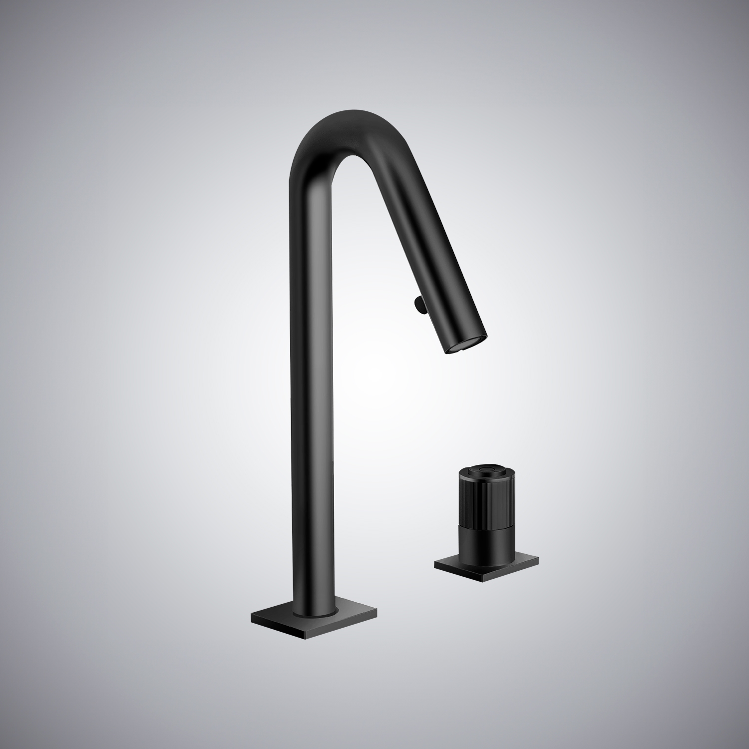 Fontana Wexford Matte Black Deck Mounted Mixer Bathroom Faucet FS-111502-MB
