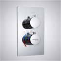 Fontana Chrome Thermostatic Two Knob Three Way Concealed Shower Mixing Valve