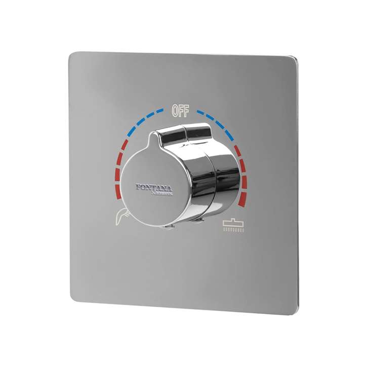 Fontana Chrome Wall Mounted Concealed Shower Mixer Valve