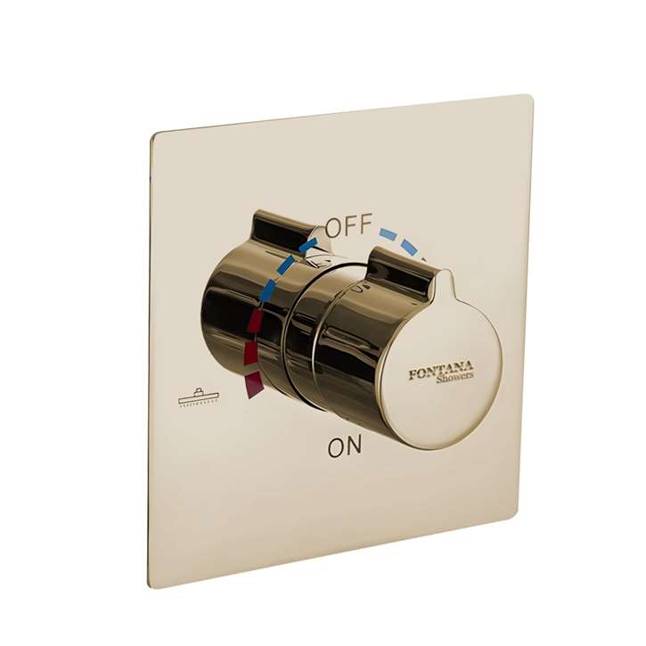 Fontana Champagne Wall Mounted Concealed Shower Mixer Valve