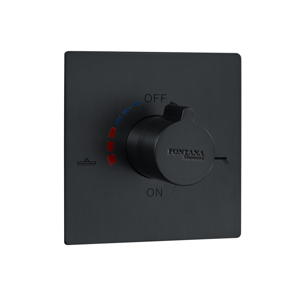 Fontana Matte Black Wall Mounted Concealed Shower Mixer Valve