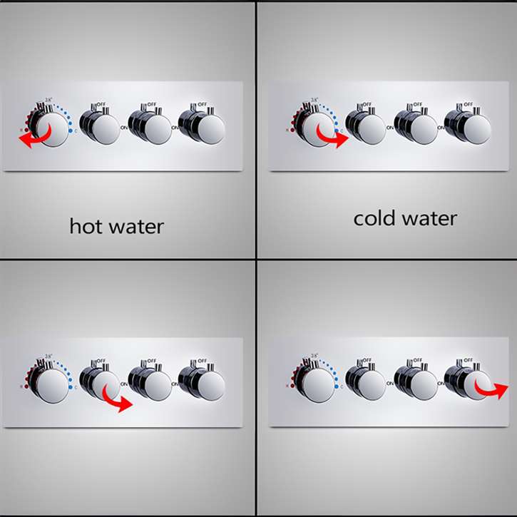 Thermostatic shower mixer and concealed shower-system installation planning