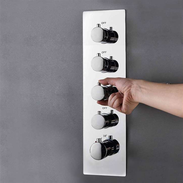 Fontana Shower Four Function Shower Mixer Thermostatic Valve Vertical
