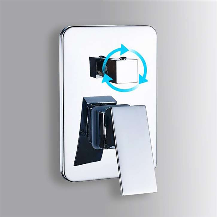 Fontana Chrome 3-Way Wall Mounted Concealed Shower Mixer Valve