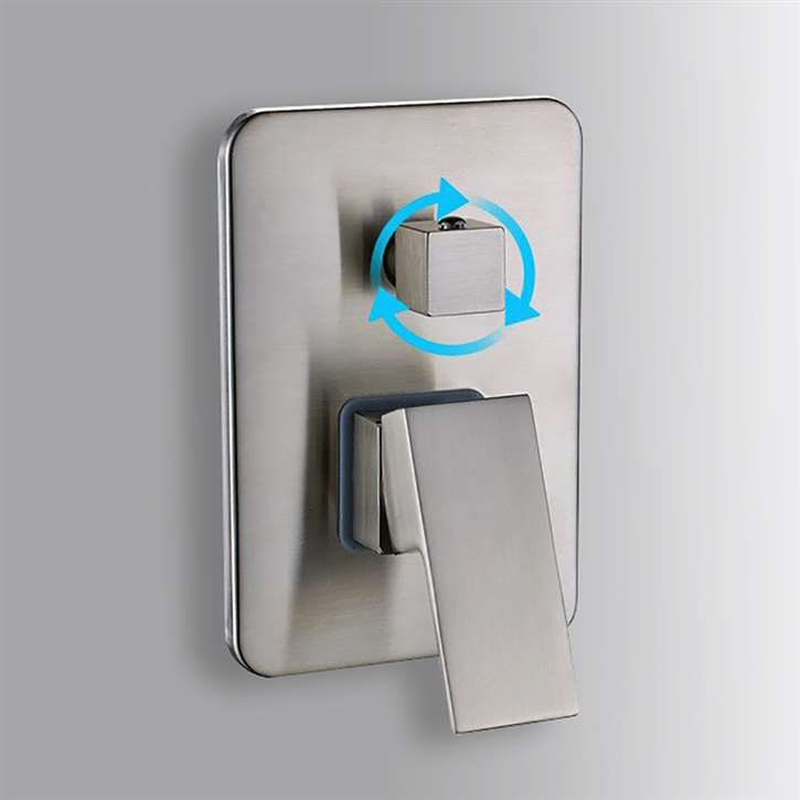 Fontana Brushed Nickel 3-Way Wall Mounted Concealed Shower Mixer Valve