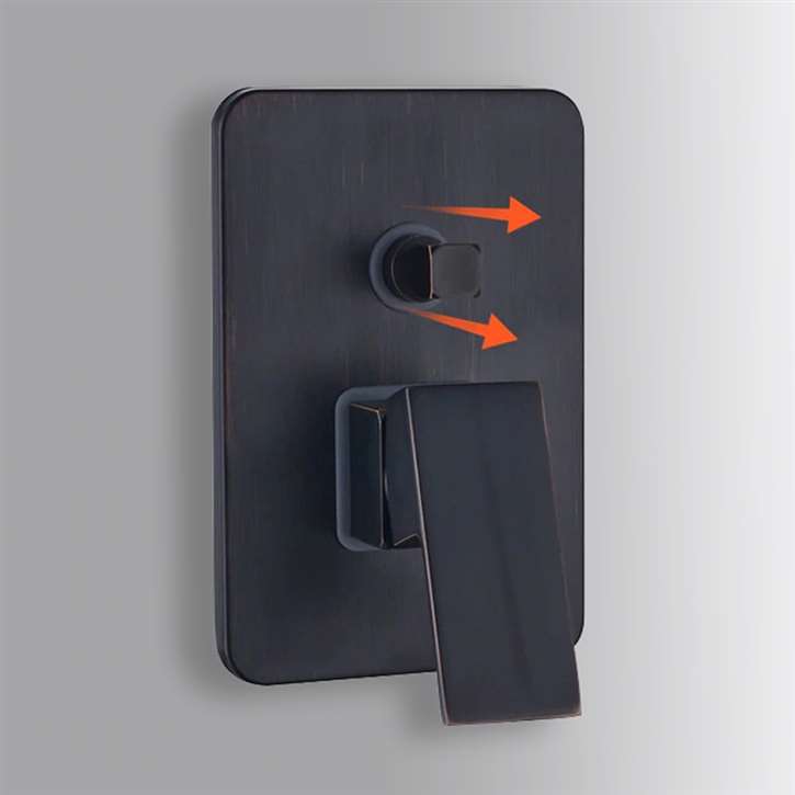 Fontana Black Bronze 2-Way Wall Mounted Concealed Shower Mixer Valve