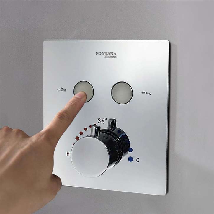 Luxury shower system related to the Fontana FS-1197 concealed mixer installation guide