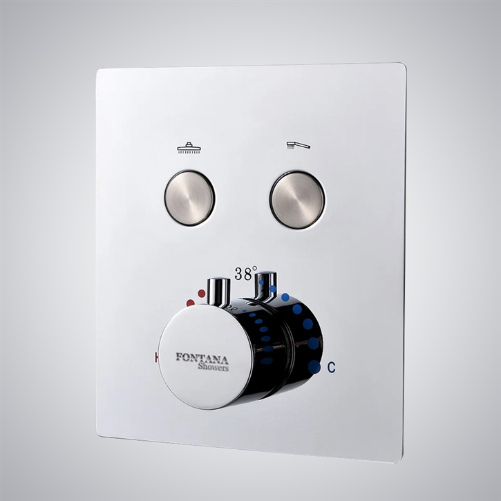 Fontana Chrome Two-Function Concealed Thermostatic Shower Mixer