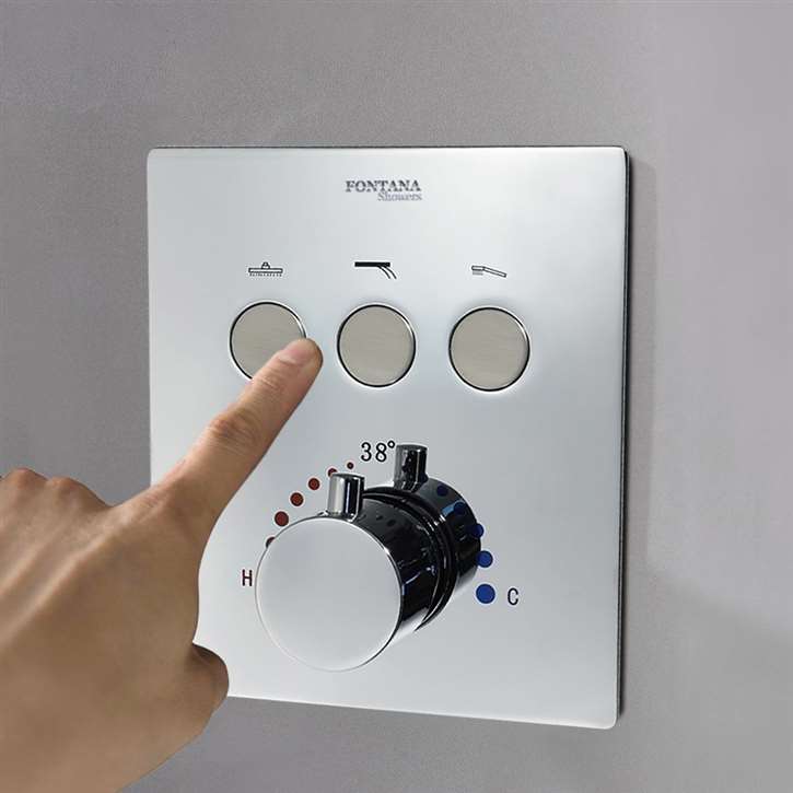 Luxury shower system related to the Fontana FS-1198 concealed mixer installation guide