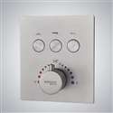 Fontana Lima Brushed Nickel Touch-Button Three-Way Thermostatic Shower Mixer