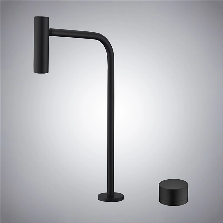 Fontana Ala Matte Black Widespread Cork Hot And Cold Basin Faucet