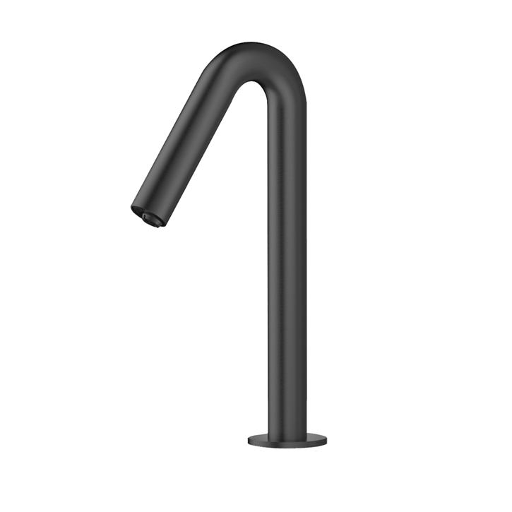 Fontana Verona Matte Black Deck-Mounted Touchless Bathroom Sink Faucet
