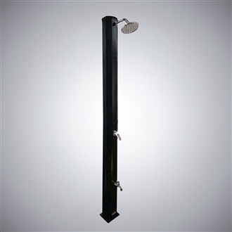 Fontana Dax Silver High Quality Garden Shower With UV Resistant Water Tank 35L Solar Shower Panel