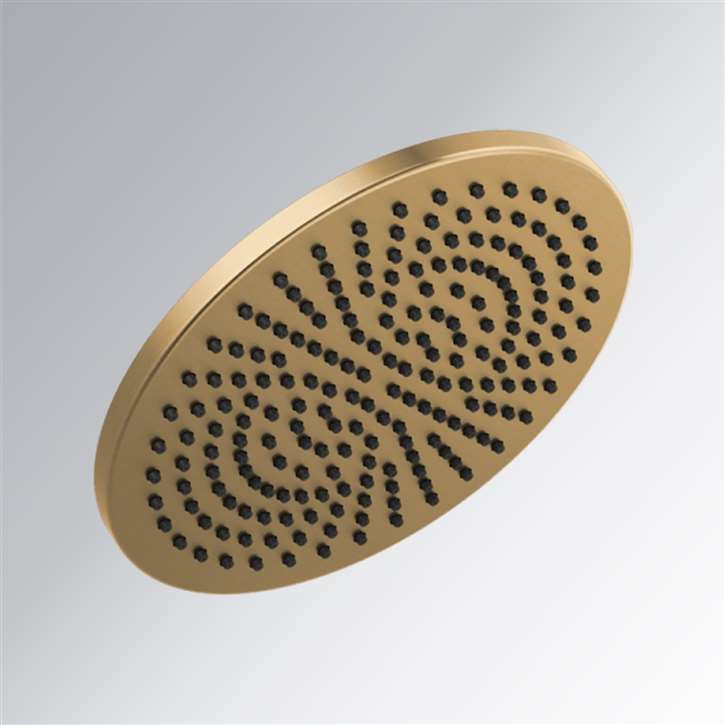 Fontana Carpi Champagne Bronze Single Function Universal Rain Round Shower Head