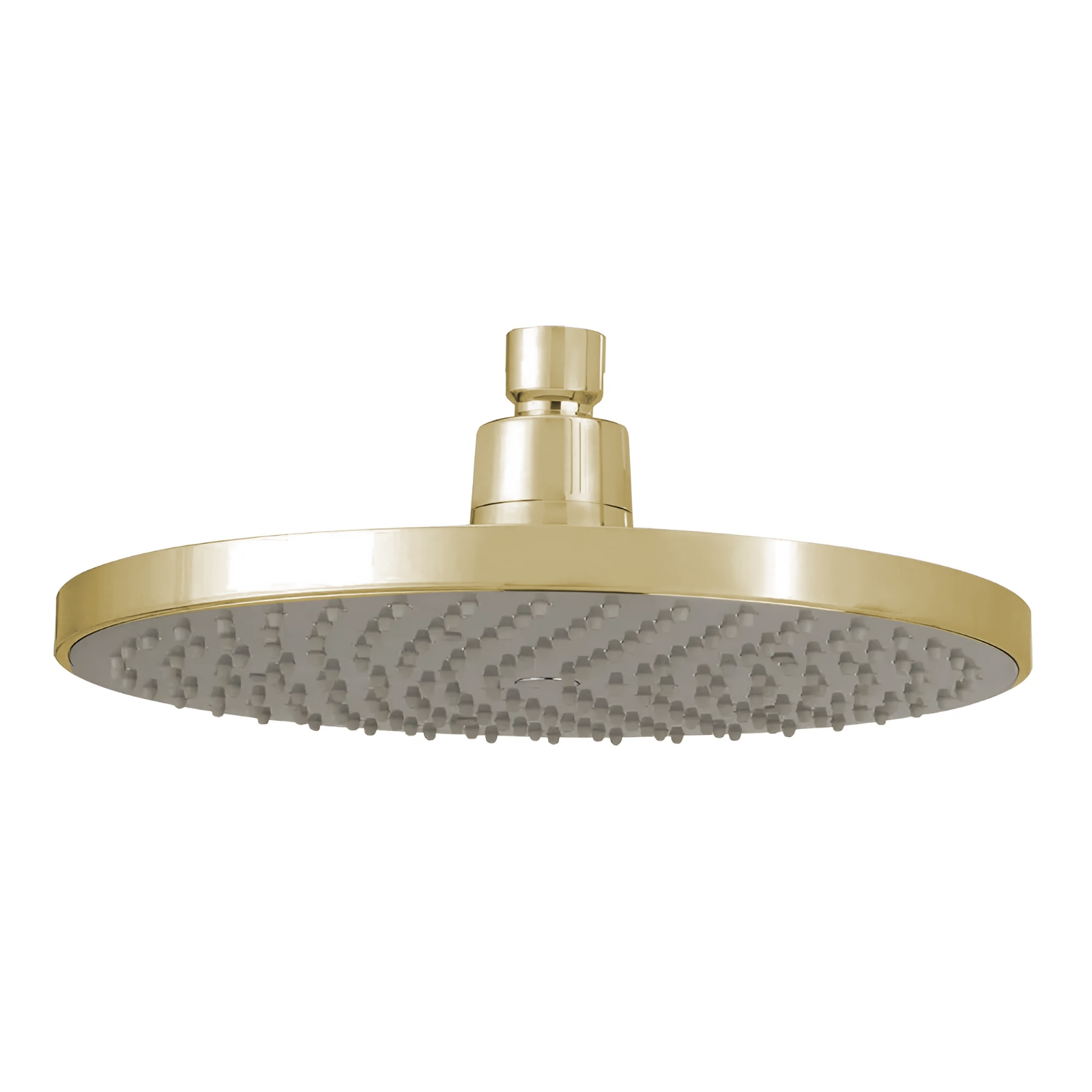 Fontana Dax Brushed Gold Round Rain Shower Head with MasterClean Spray Face