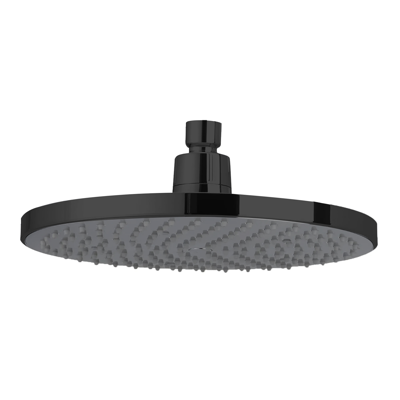 Fontana Dax Matte Black Round Rain Shower Head with MasterClean Spray Face