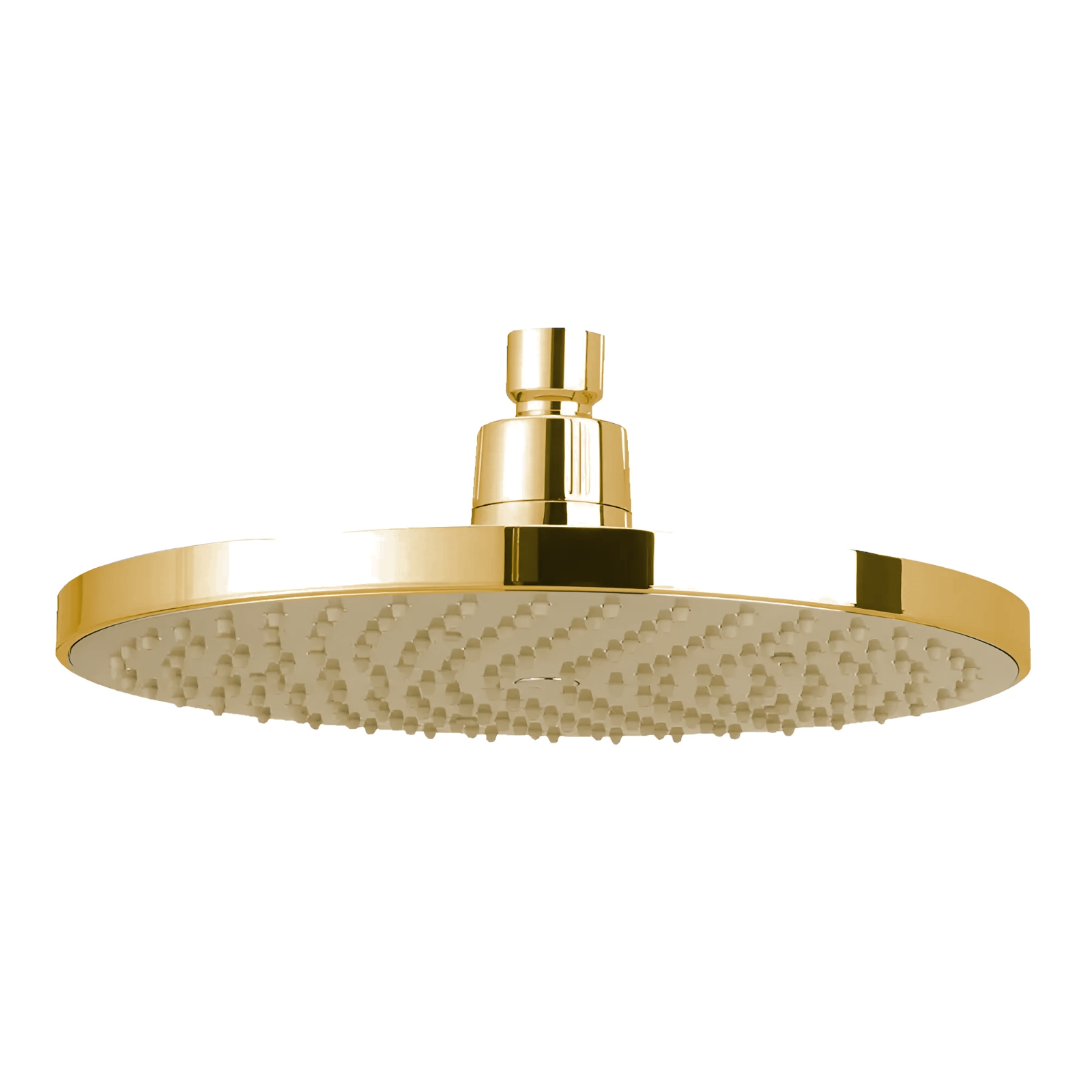 Fontana Dax Gold Round Rain Shower Head with MasterClean Spray Face