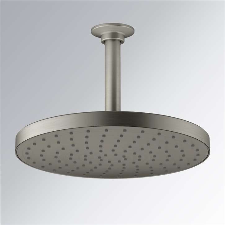 Fontana Deauville Round Rain Shower Head with MasterClean Spray Face in Polished Vibrant Brushed Nickel