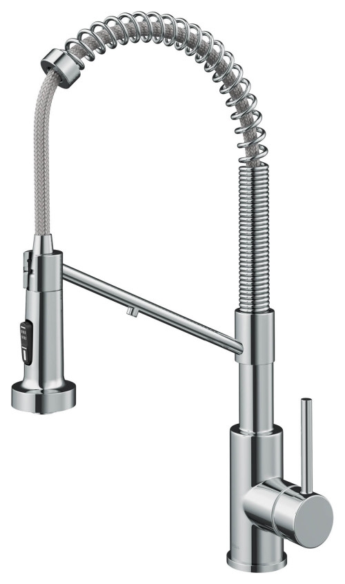 Fontana Castellammare di Stabia Chrome Style 2-Function Pull-Down 1-Handle 1-Hole Filter Kitchen Faucet