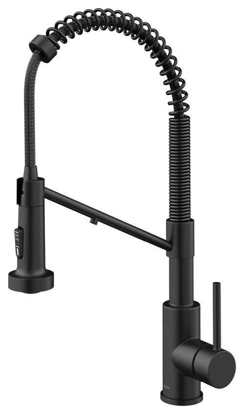 Fontana Reggio Emilia Matte Black Style 2-Function Pull-Down 1-Handle 1-Hole Filter Kitchen Faucet