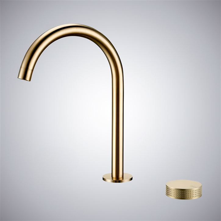 Fontana Dore Raffine Basin Faucet With Hot And Cold Single Handle Rotating Spout In Deck Mounted