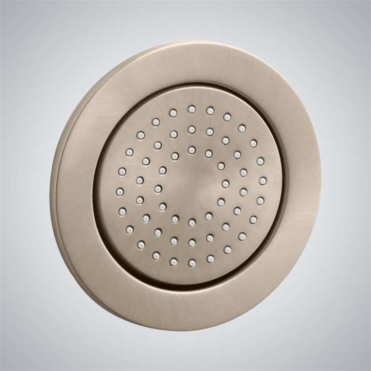 Fontana Wall Mount Traditional Round 54 Nozzle Massage Body Spray in Brushed Bronze