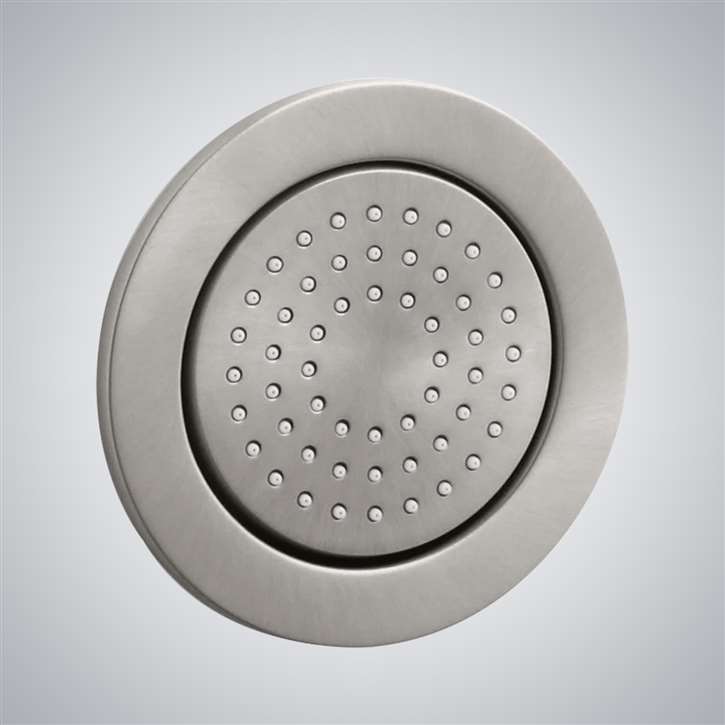 Fontana Wall Mount Traditional Round 54 Nozzle Massage Body Spray in Brushed Nickel