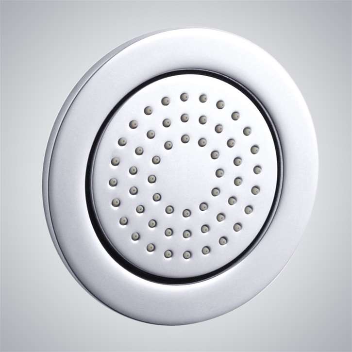 Fontana Wall Mount Traditional Round 54 Nozzle Massage Body Spray in Polished Chrome