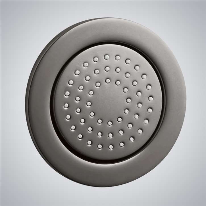 Fontana Wall Mount Traditional Round 54 Nozzle Massage Body Spray in Vibrant Titanium