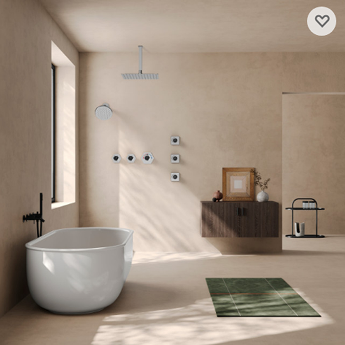 Fontana Minworth Dual Heads In Brushed Nickel 12 Inches With 3 Body Spray And 3 Way Thermostatic Shower System