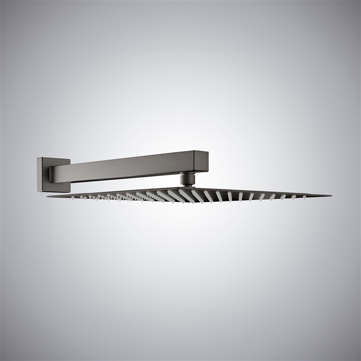 Fontana Gun Metal Gray In Modern Elegance Shower Head with Small Top Spray