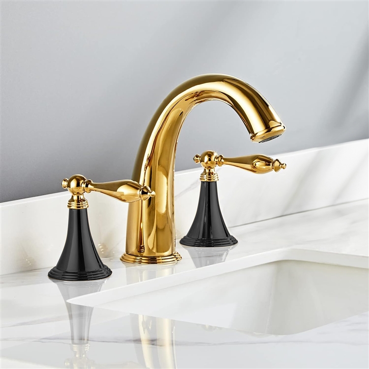 Fontana Dusk Gold and Black Bathroom Sink Faucet