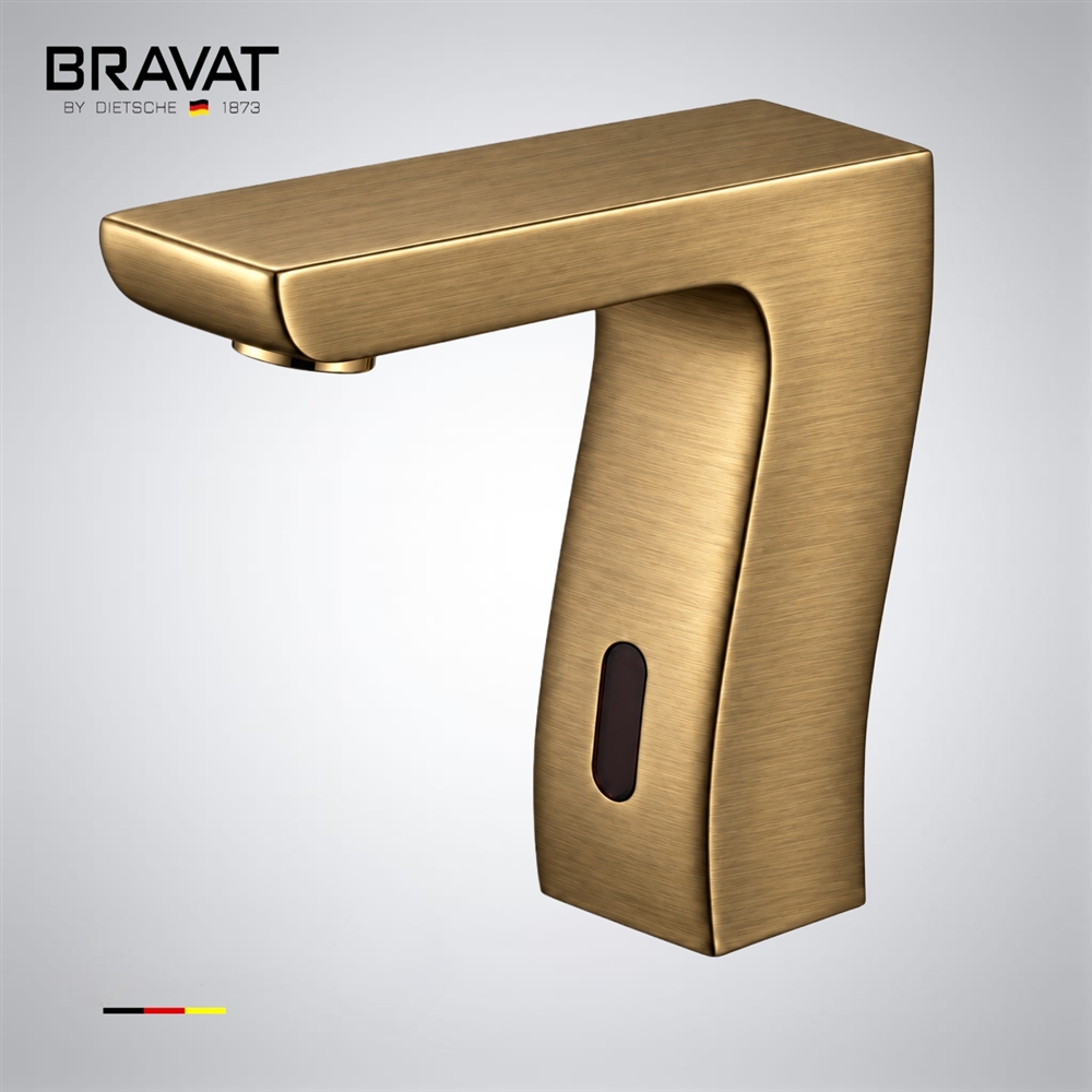 Antique brass sensor faucet