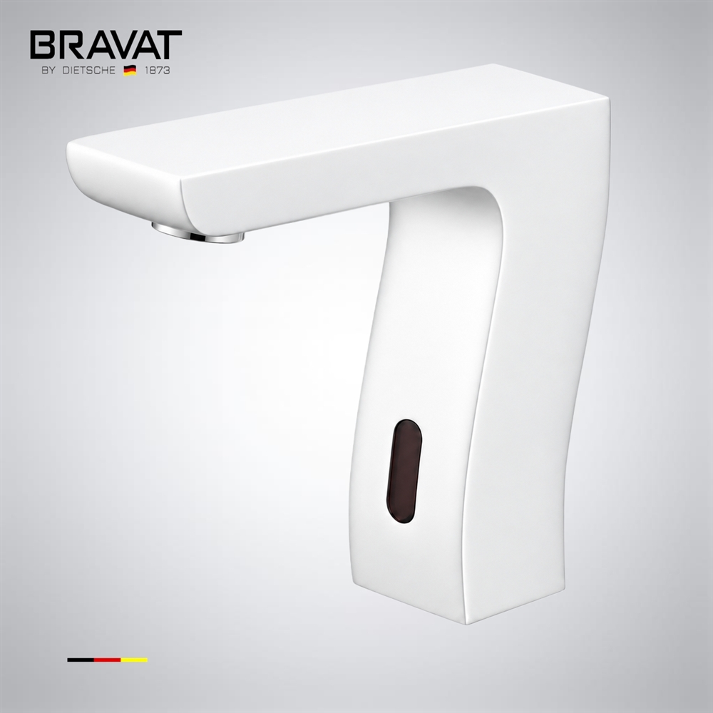 Matte white sensor faucet
