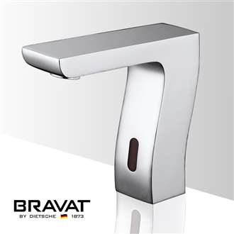 Touchless Bathroom Faucet BIM File Bravat Trio Commercial Automatic Motion Chrome Sensor Faucets