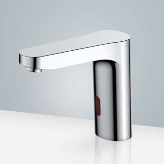 Touchless Bathroom Faucet Bravat Commercial Motion Chrome Sensor Faucets
