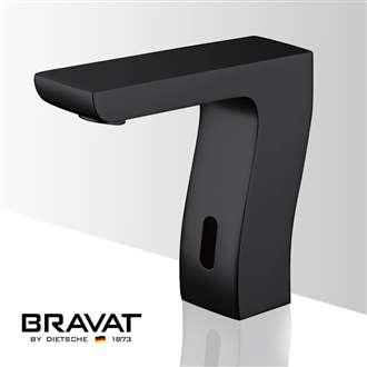 Touchless Bathroom Faucet BIM Object Bravat Trio Commercial Automatic Motion Sensor Faucet Matte Black Finish