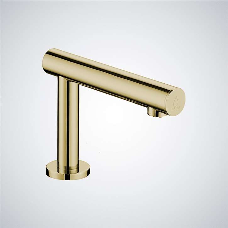 Fontana Caen Brushed Gold Deck Mounted Sensor Faucet