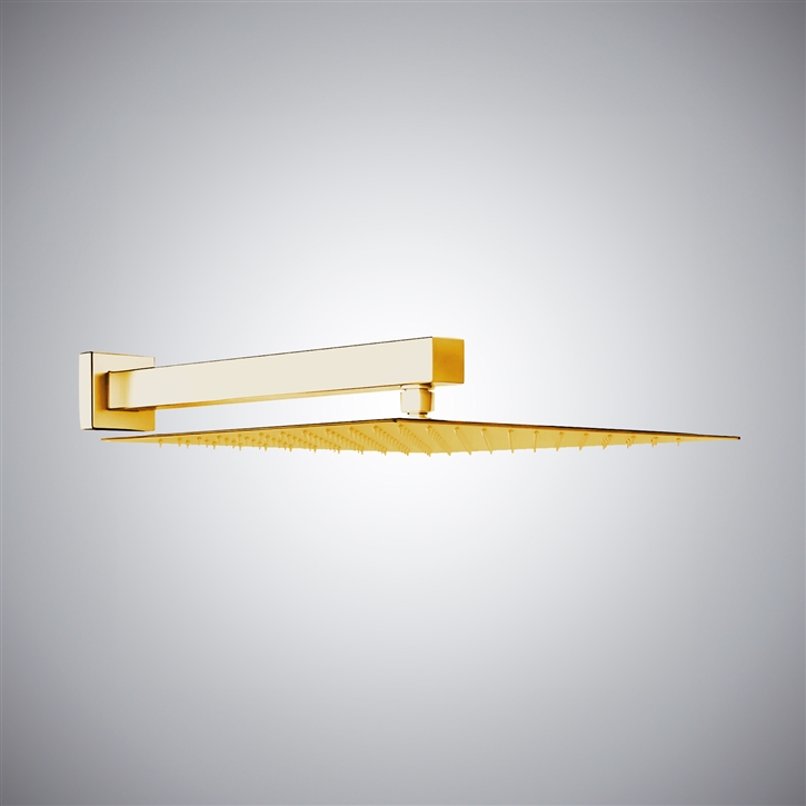 Fontana Polished Gold In Modern Elegance Shower Head with Small Top Spray