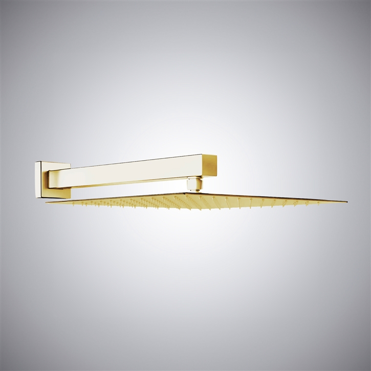 Fontana Brushed Gold In Modern Elegance Shower Head with Small Top Spray