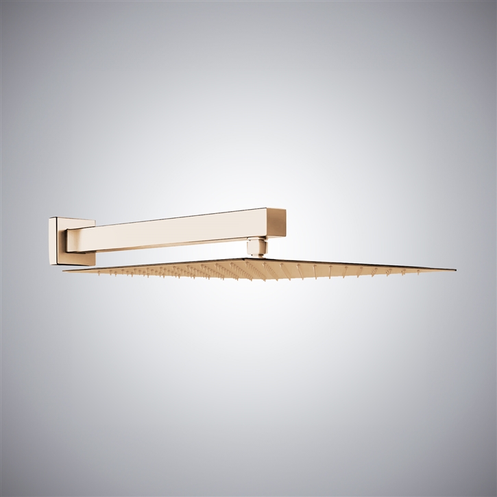 Fontana Champagne In Modern Elegance Shower Head with Small Top Spray